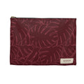Monstera Collection Accessory Pouch- Cranberry