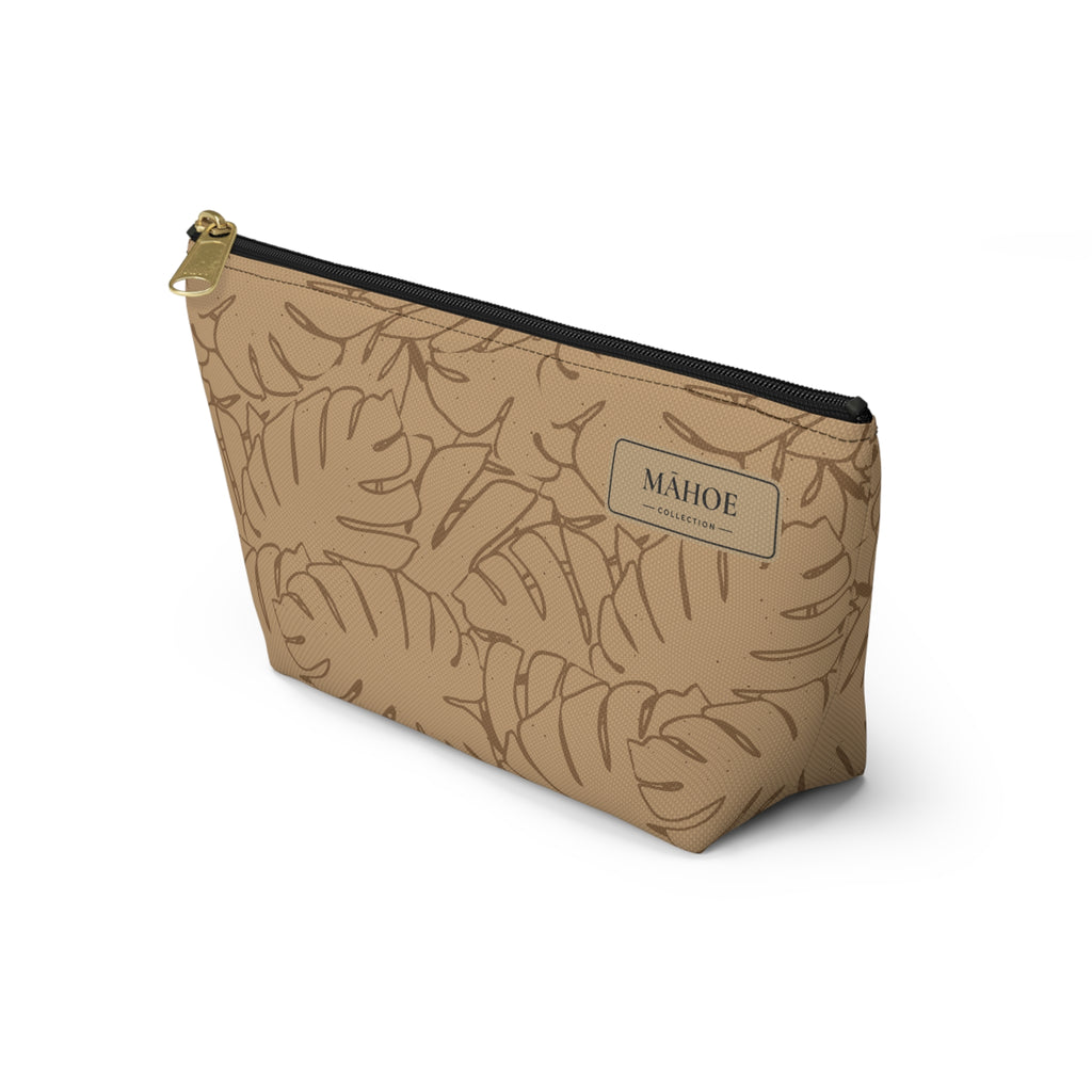 Monstera Everything Pouch- Sand
