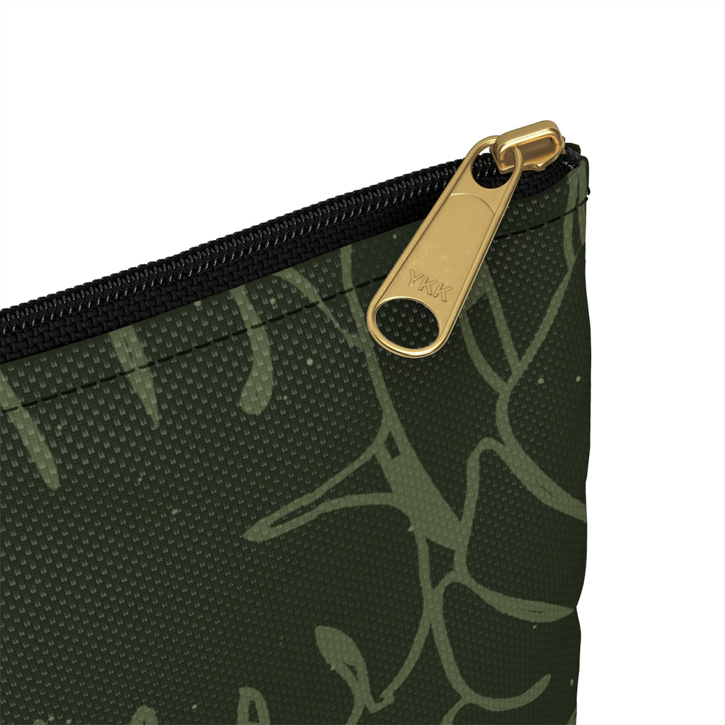 Monstera Collection Accessory Pouch- Olive