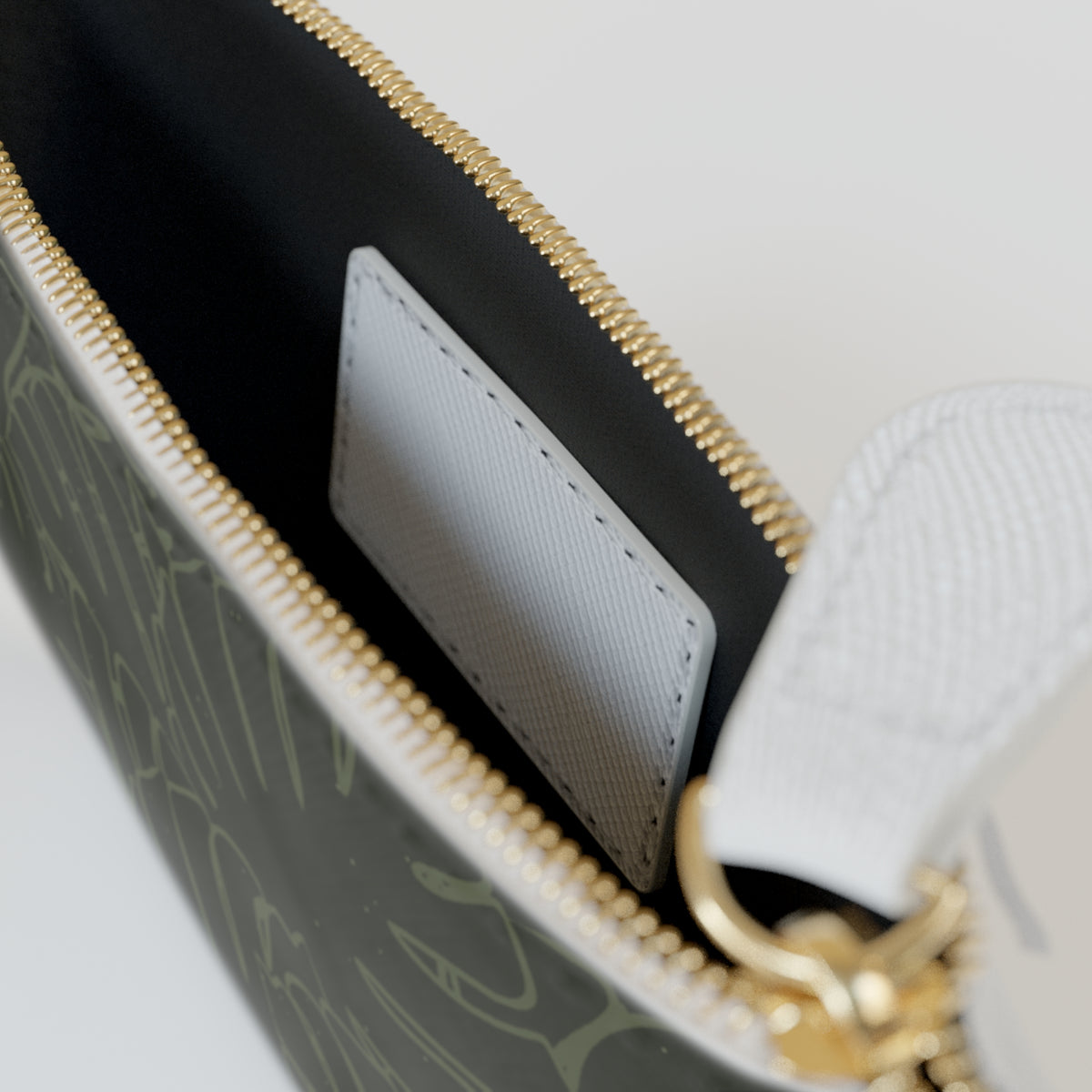 Monstera Mini Clutch Bag — Olive