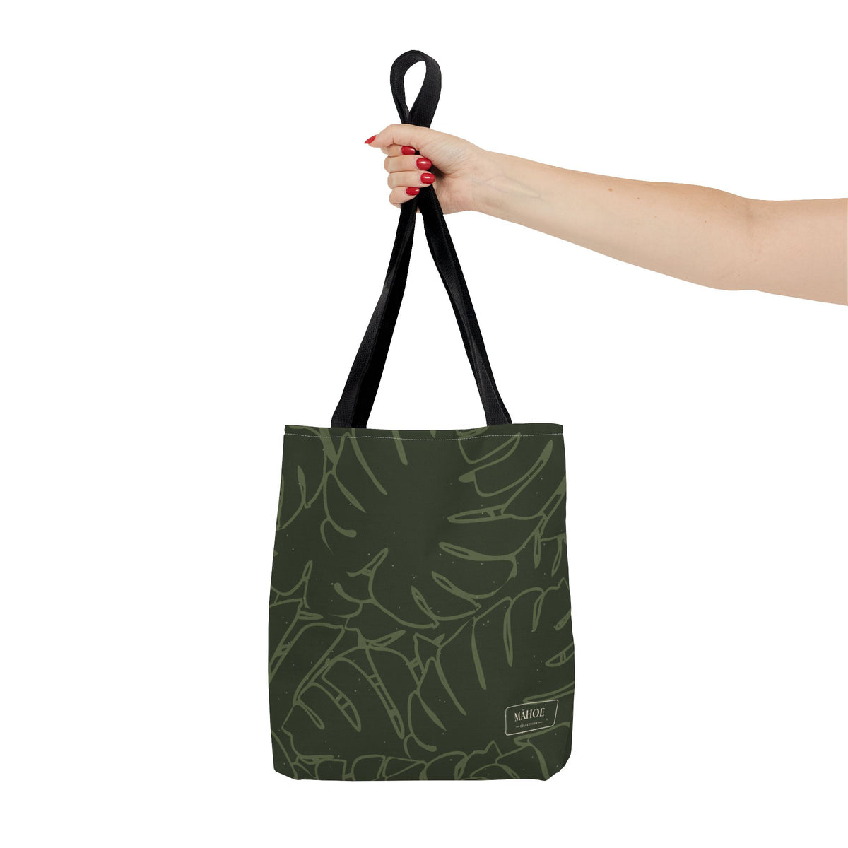 Monstera Canvas Tote- Olive