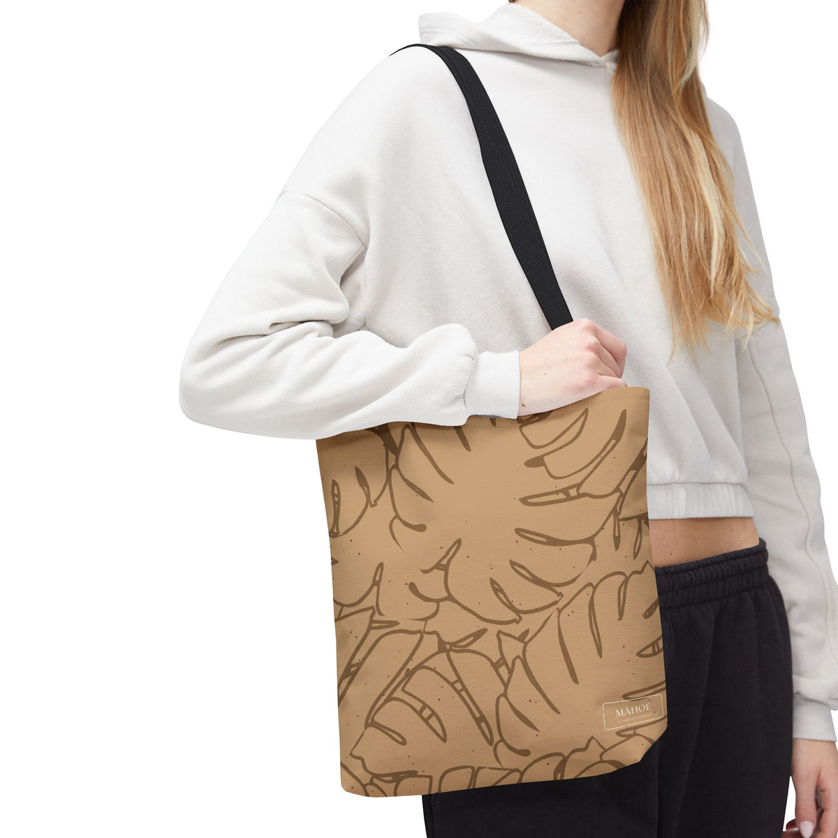 Monstera Canvas Tote- Sand