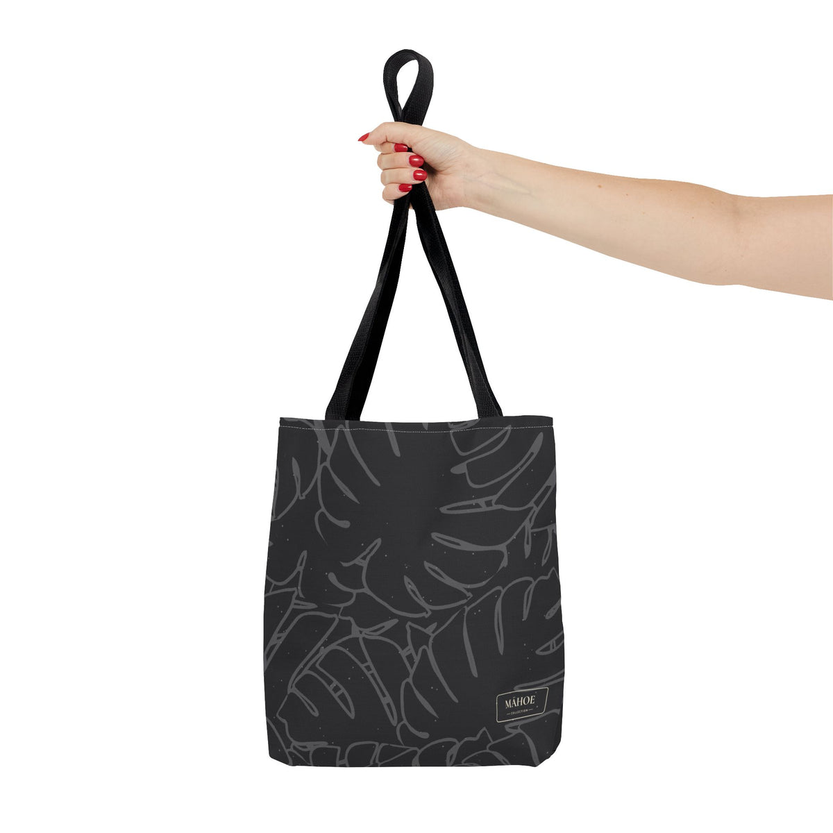 Monstera Canvas Tote- Charcoal