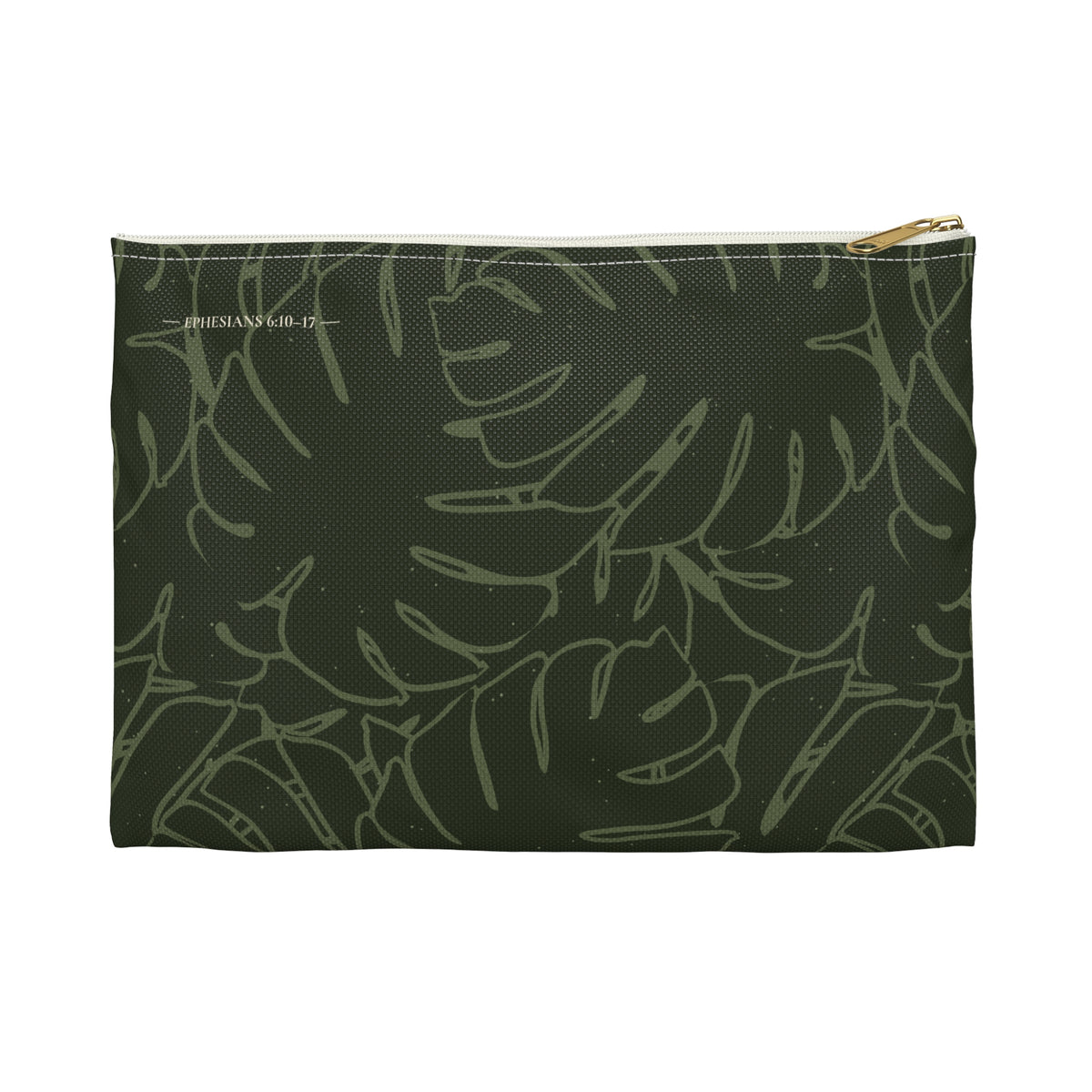 Monstera Collection Accessory Pouch- Olive