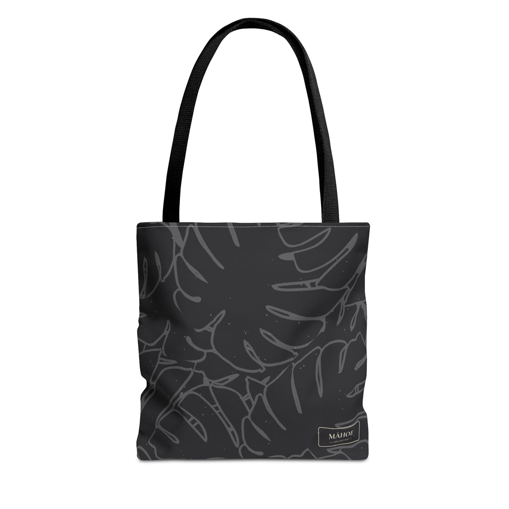 Monstera Canvas Tote- Charcoal