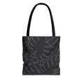Monstera Canvas Tote- Charcoal