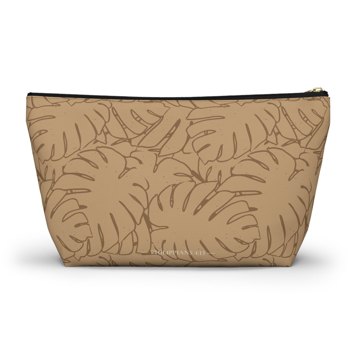 Monstera Everything Pouch- Sand