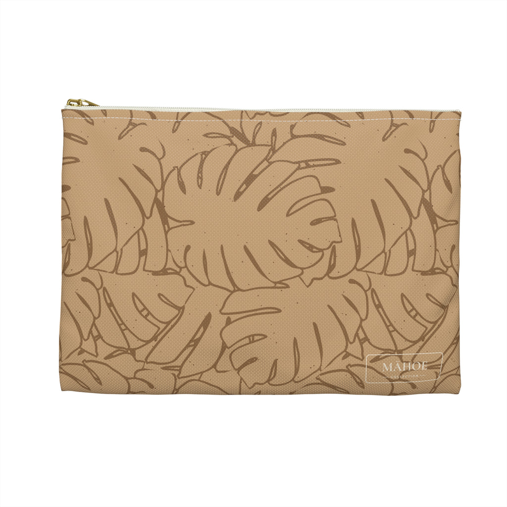 Monstera Collection Accessory Pouch- Sand