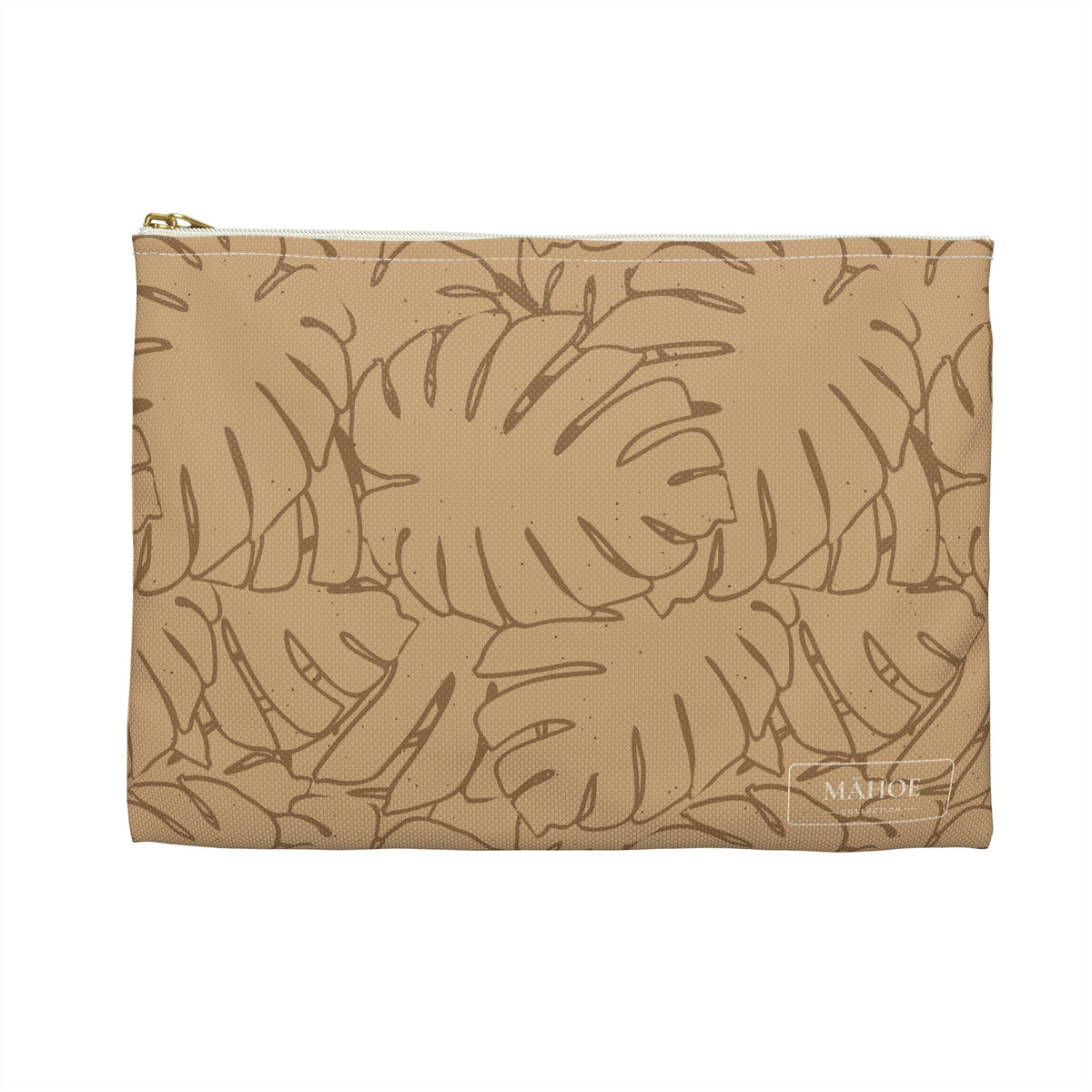 Monstera Collection Accessory Pouch- Sand