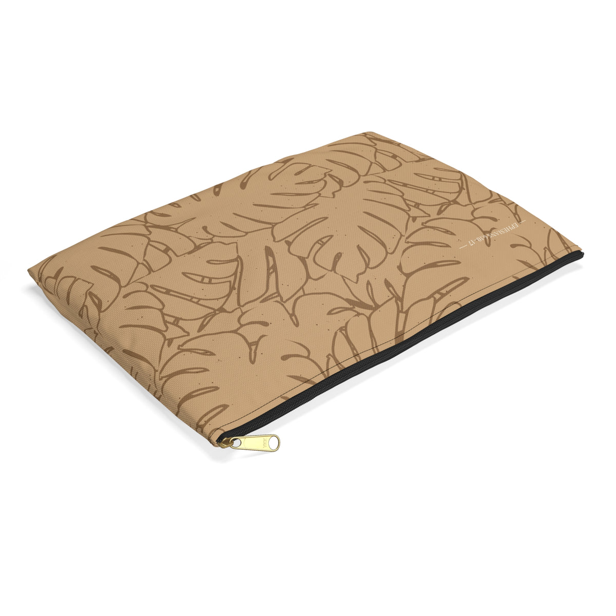 Monstera Collection Accessory Pouch- Sand