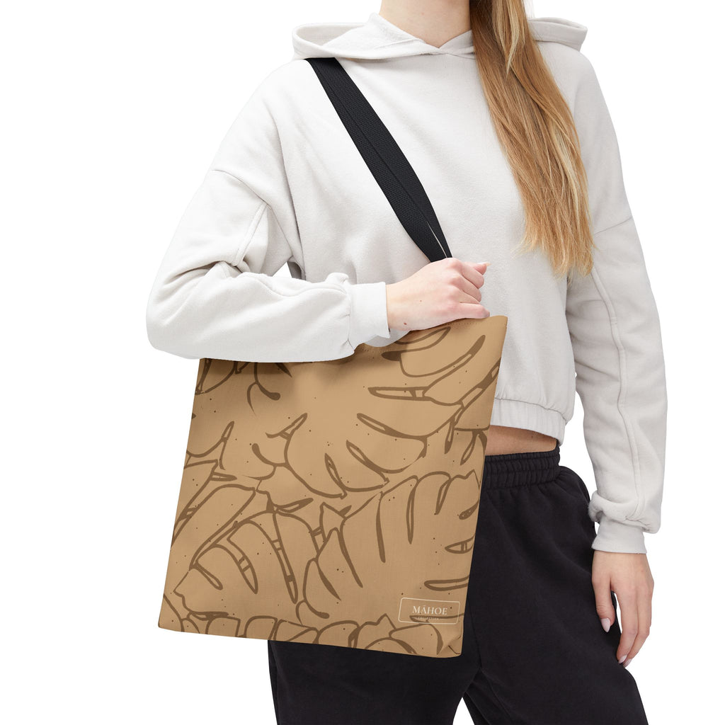 Monstera Canvas Tote- Sand