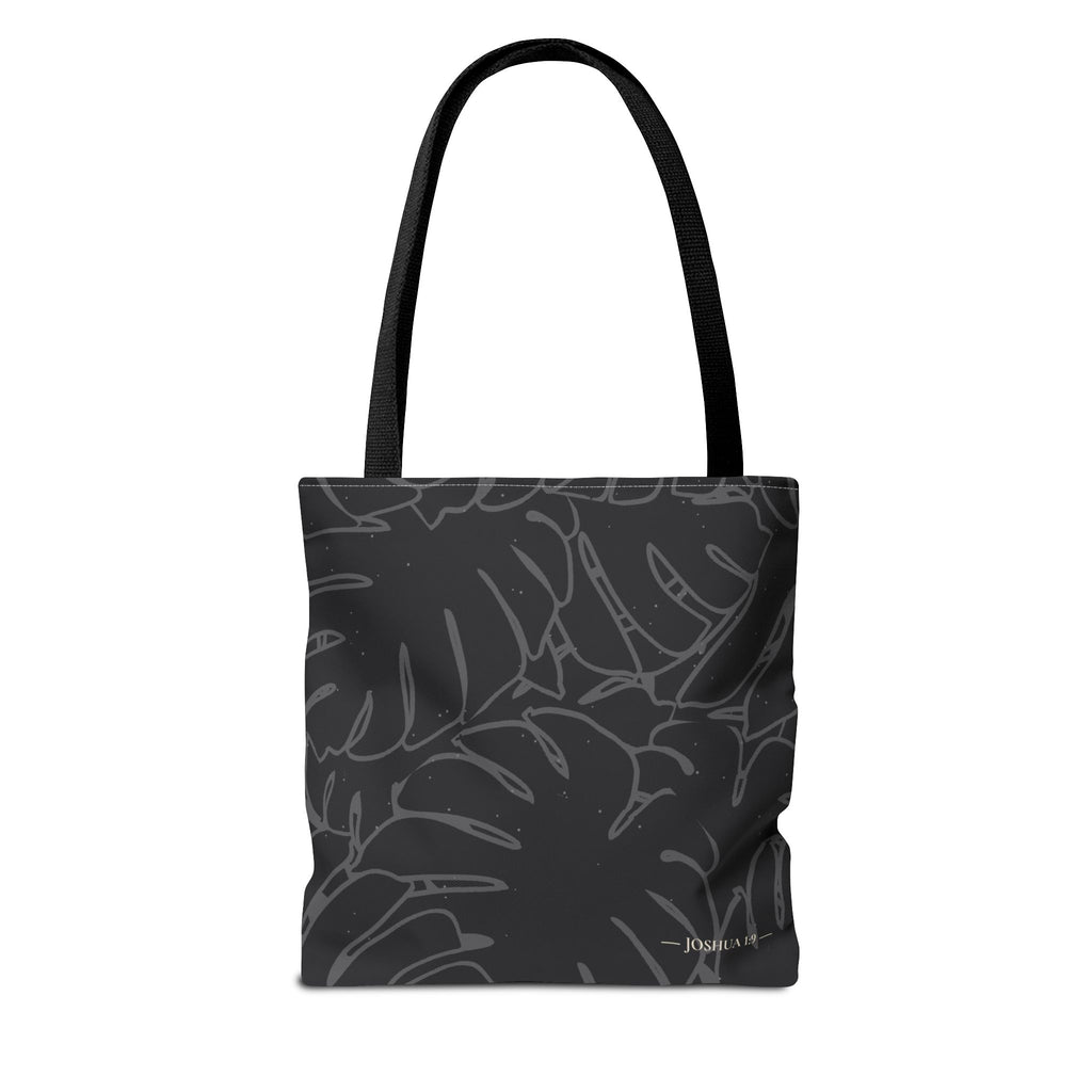 Monstera Canvas Tote- Charcoal