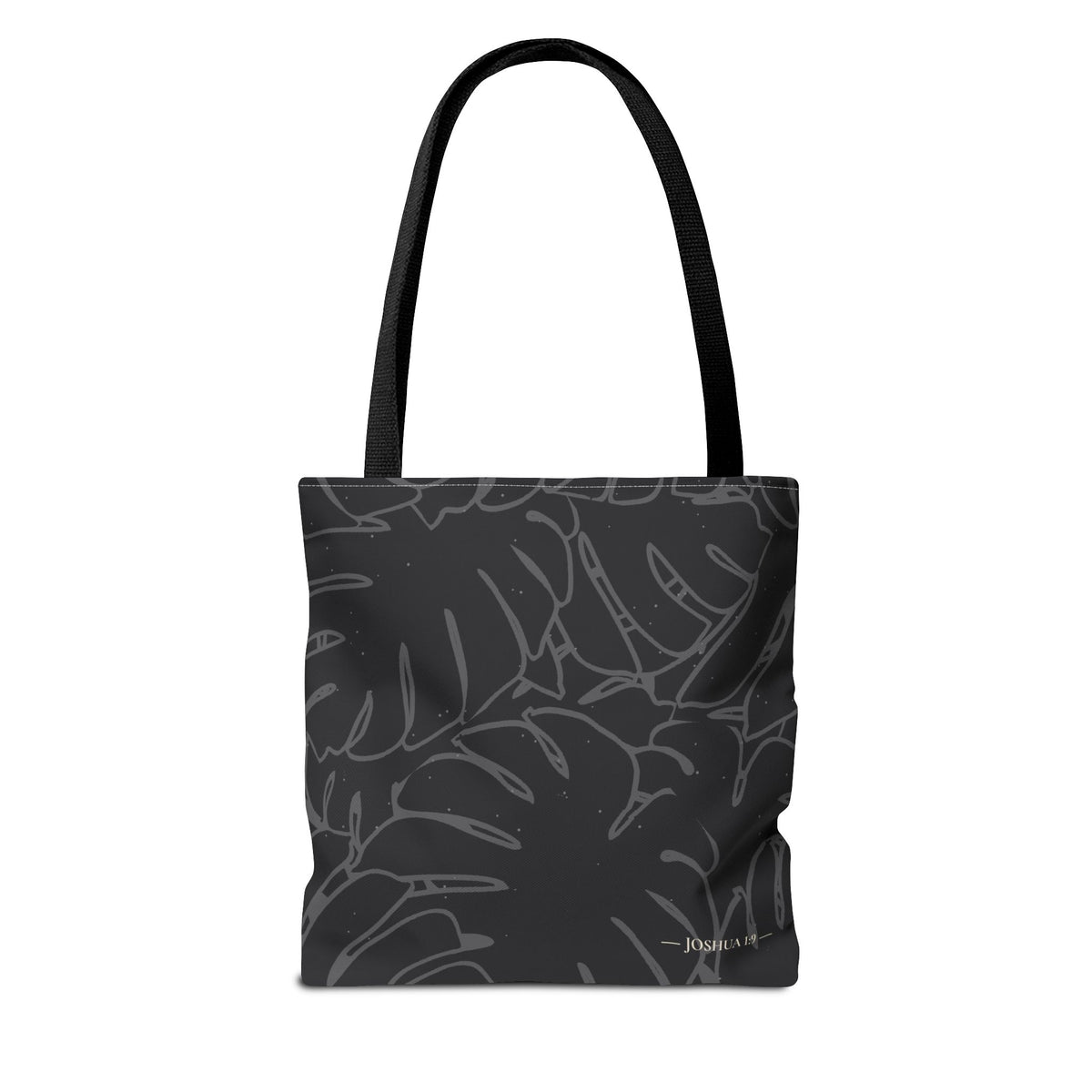 Monstera Canvas Tote- Charcoal