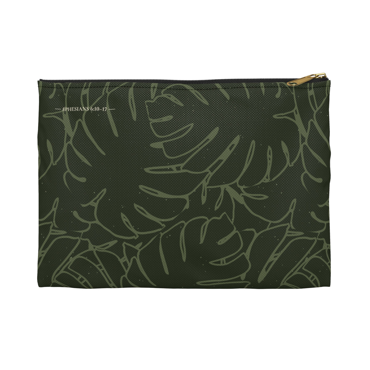 Monstera Collection Accessory Pouch- Olive