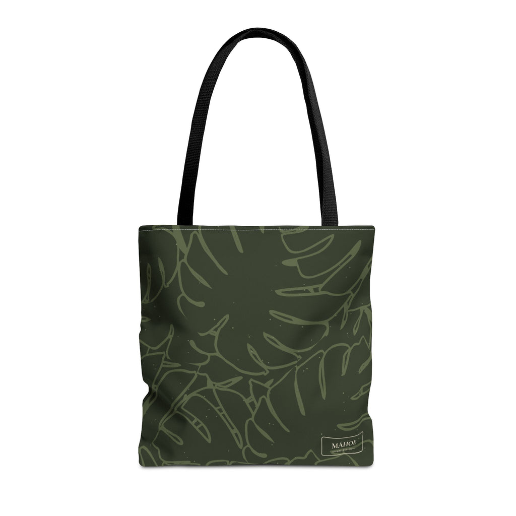 Monstera Canvas Tote- Olive