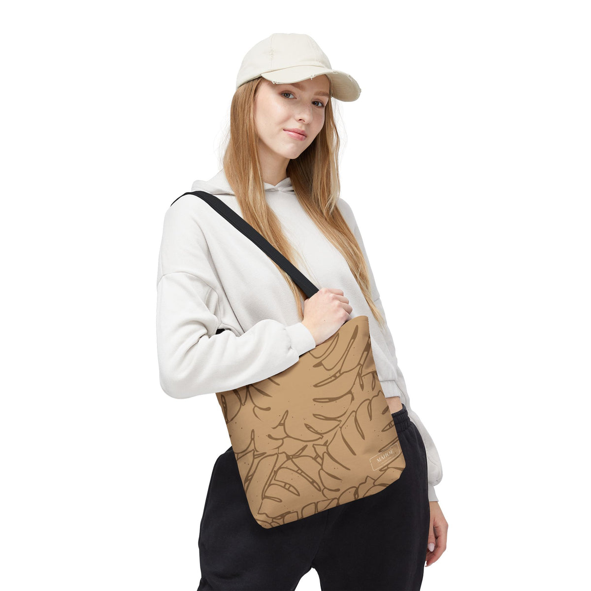 Monstera Canvas Tote- Sand