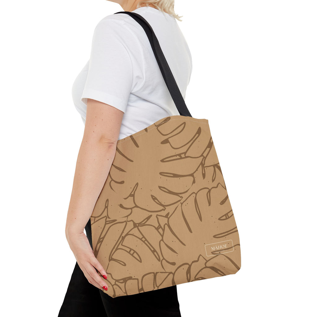 Monstera Canvas Tote- Sand