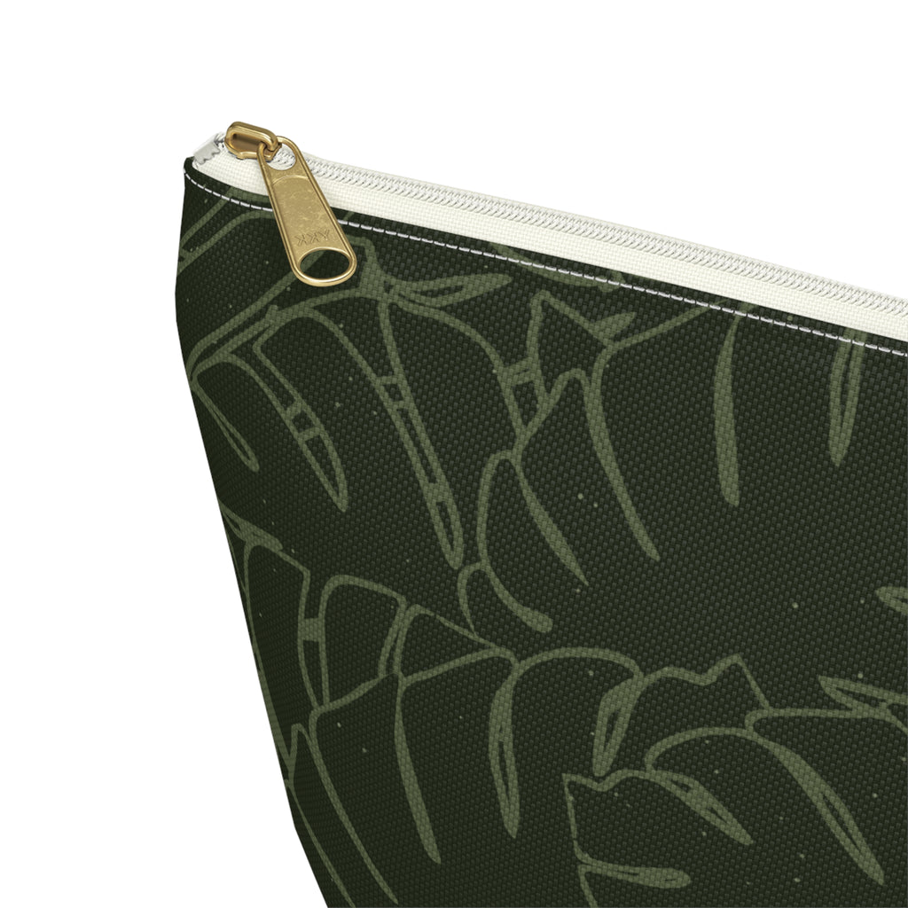 Monstera Everything Pouch- Olive
