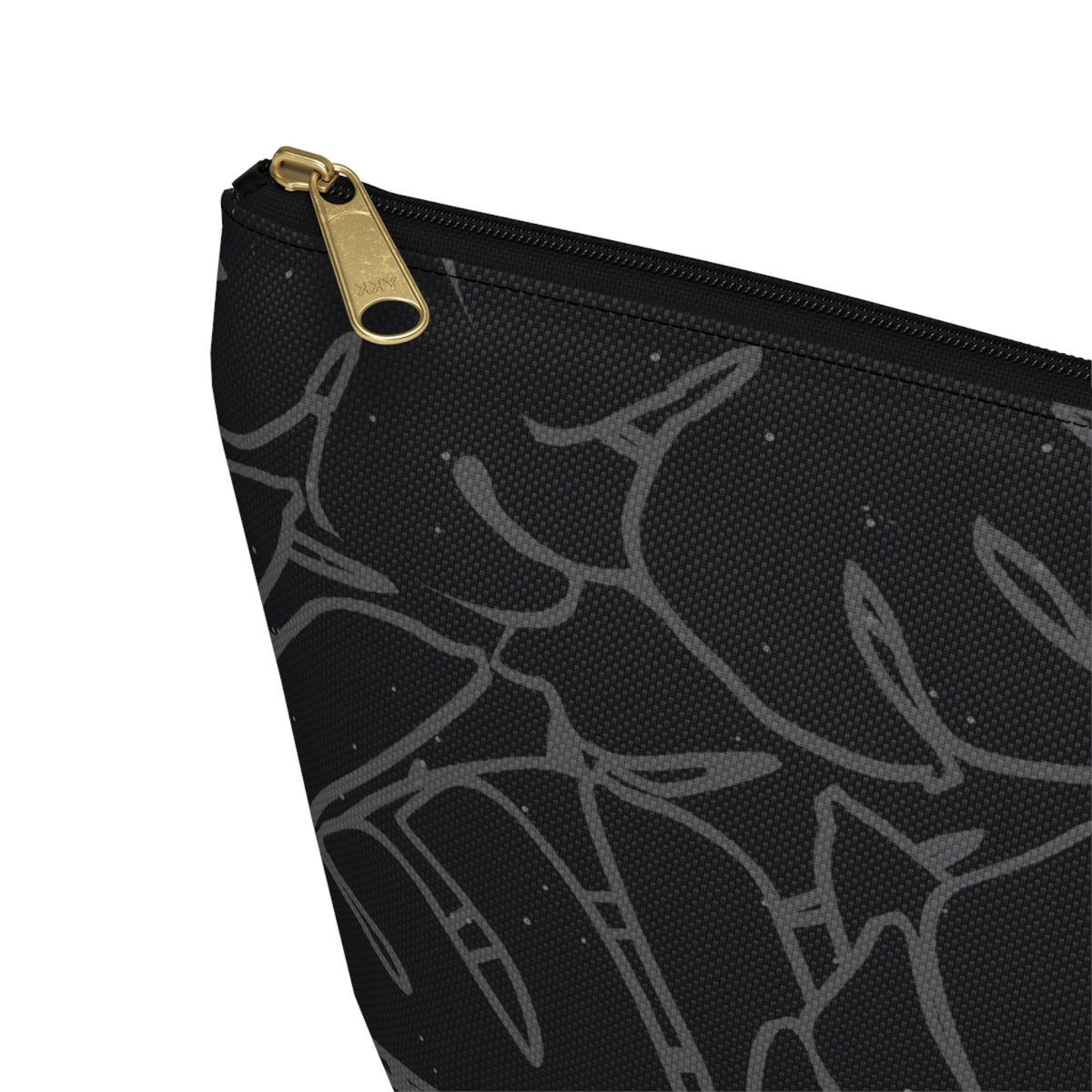 Monstera Everything Pouch- Charcoal