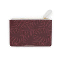 Monstera Mini Clutch Bag — Cranberry