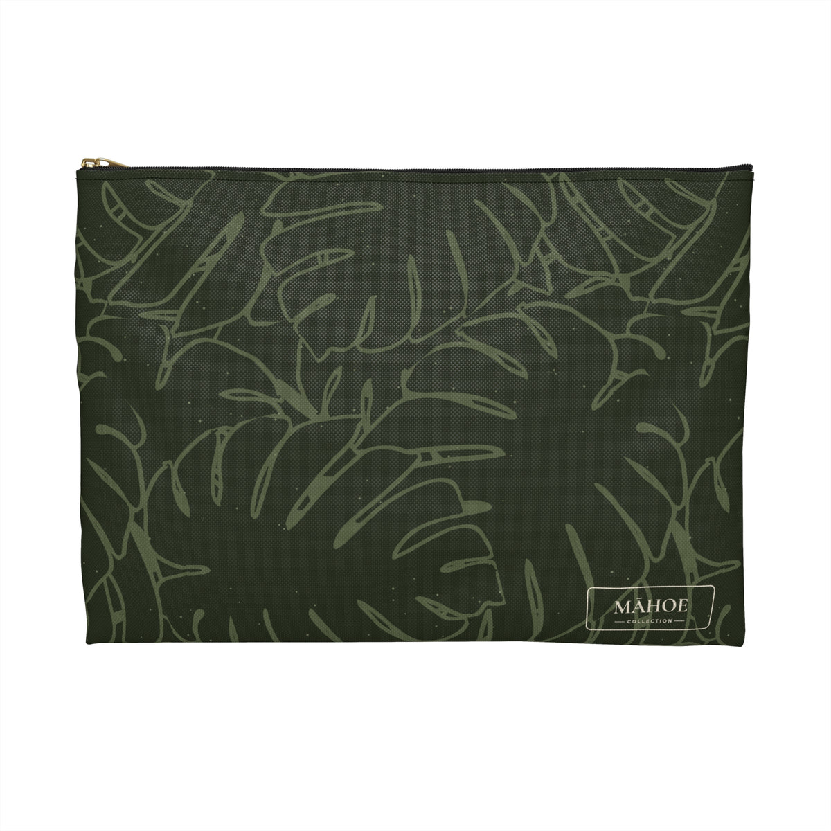 Monstera Collection Accessory Pouch- Olive