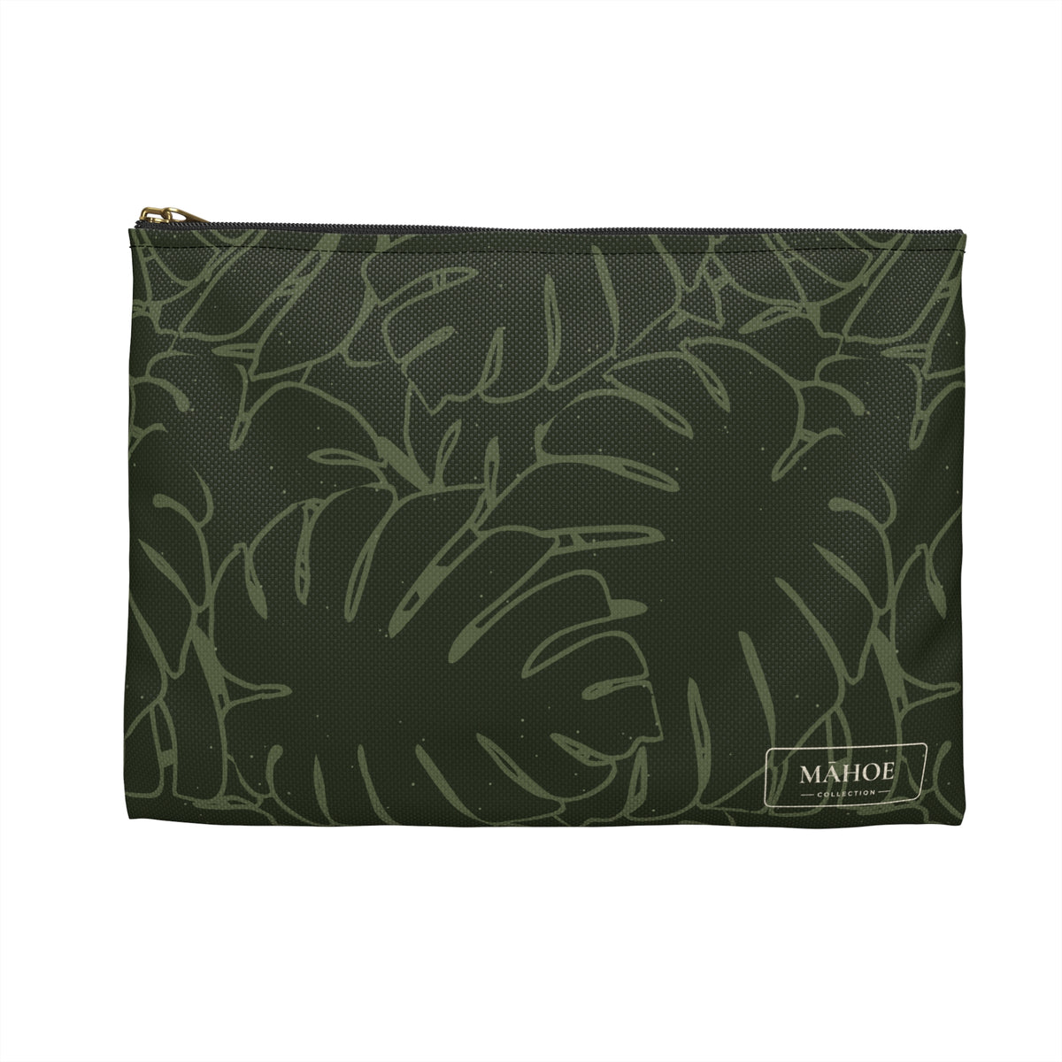 Monstera Collection Accessory Pouch- Olive