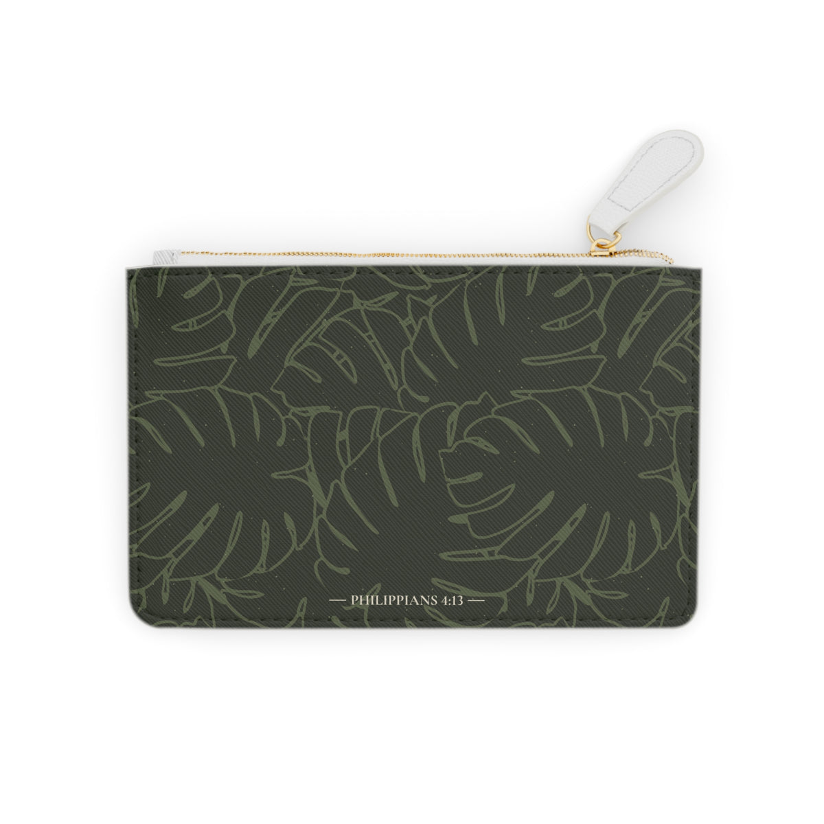 Monstera Mini Clutch Bag — Olive