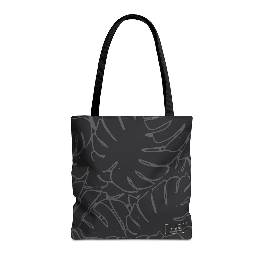 Monstera Canvas Tote- Charcoal