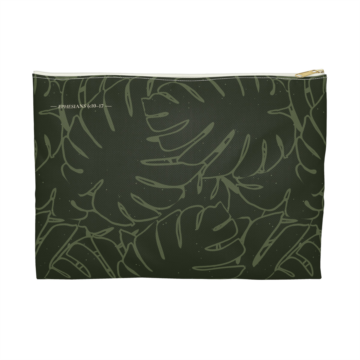 Monstera Collection Accessory Pouch- Olive
