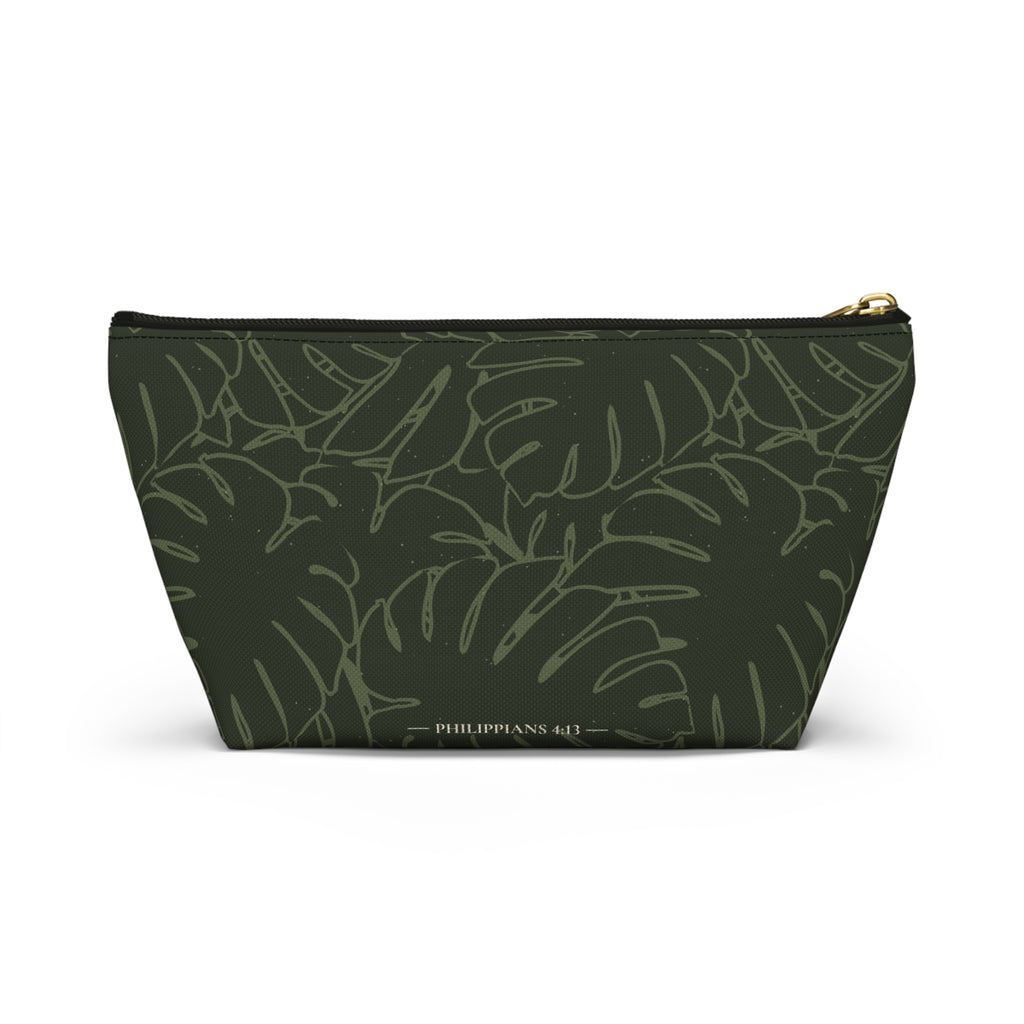 Monstera Everything Pouch- Olive
