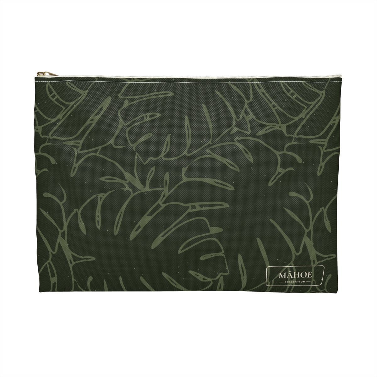 Monstera Collection Accessory Pouch- Olive