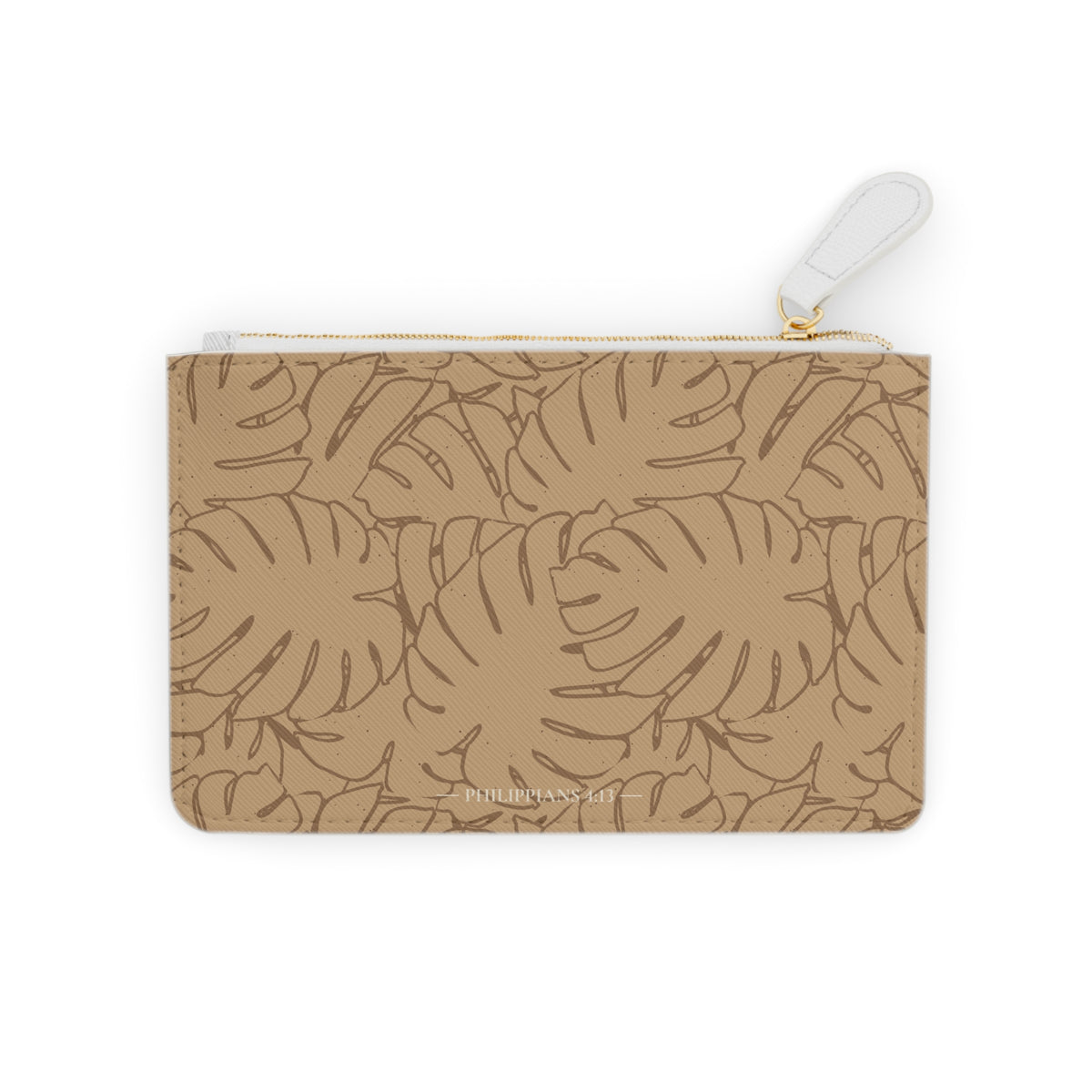 Monstera Mini Clutch Bag — Sand