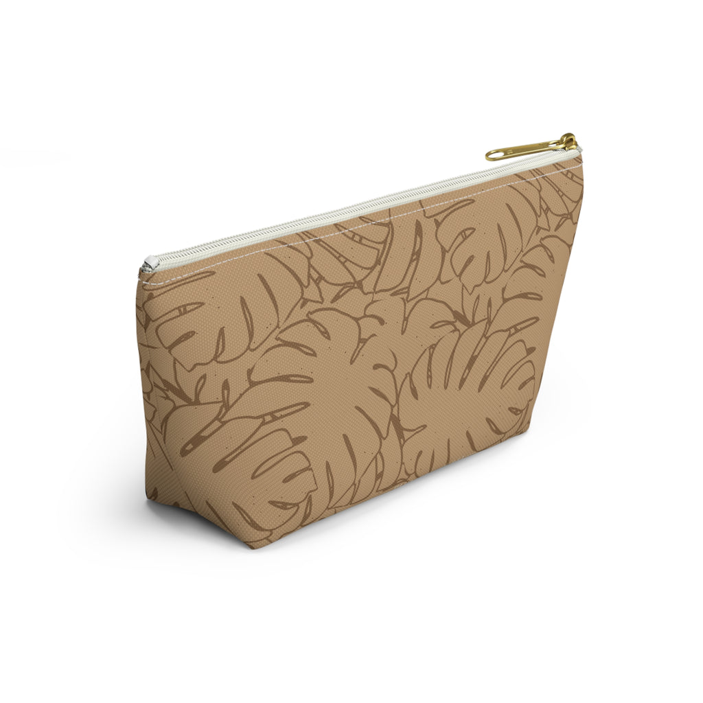 Monstera Everything Pouch- Sand