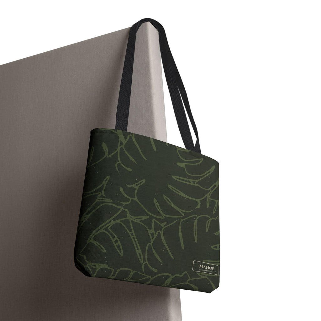 Monstera Canvas Tote- Olive