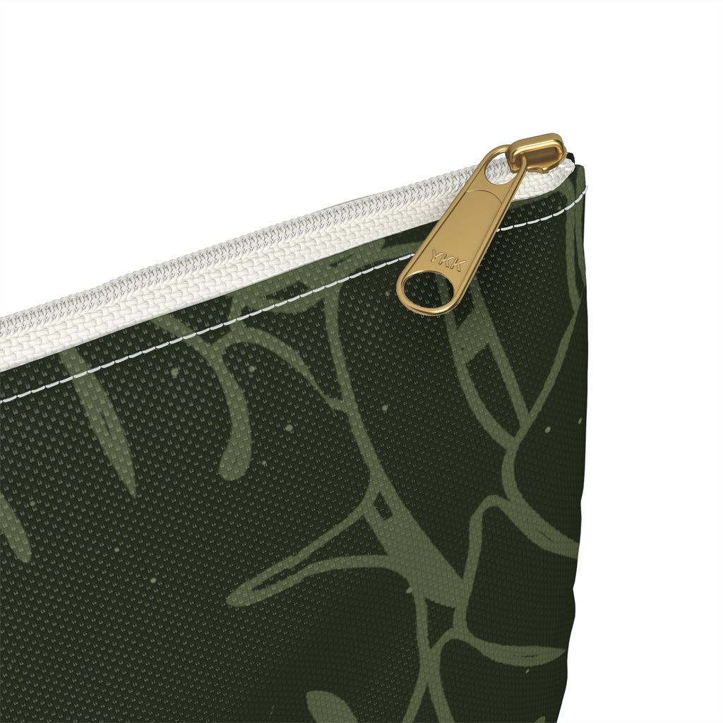 Monstera Collection Accessory Pouch- Olive