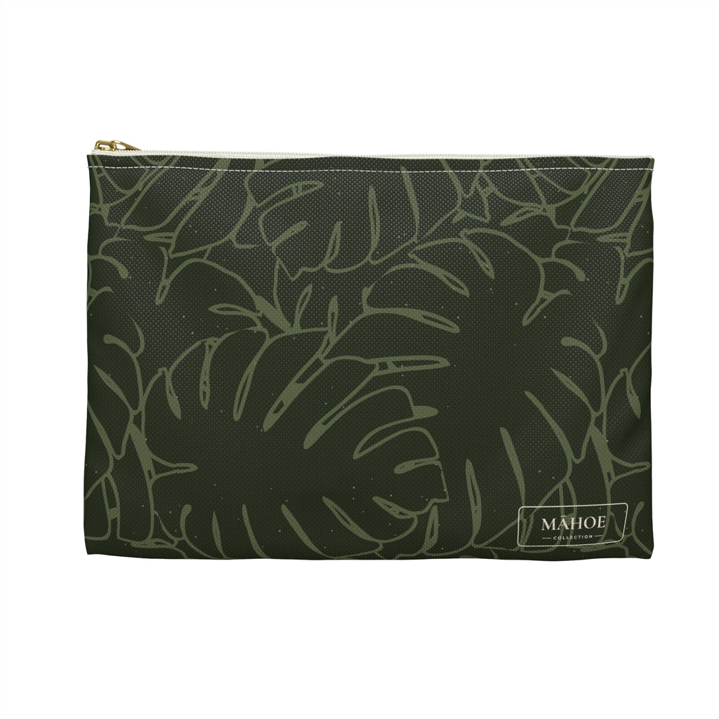 Monstera Collection Accessory Pouch- Olive