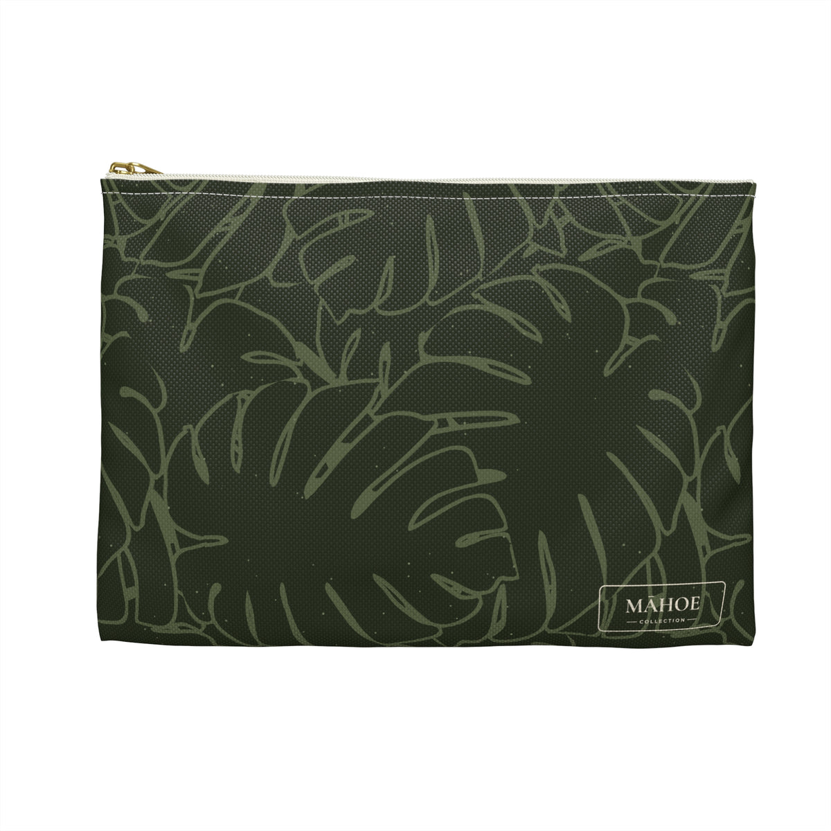 Monstera Collection Accessory Pouch- Olive