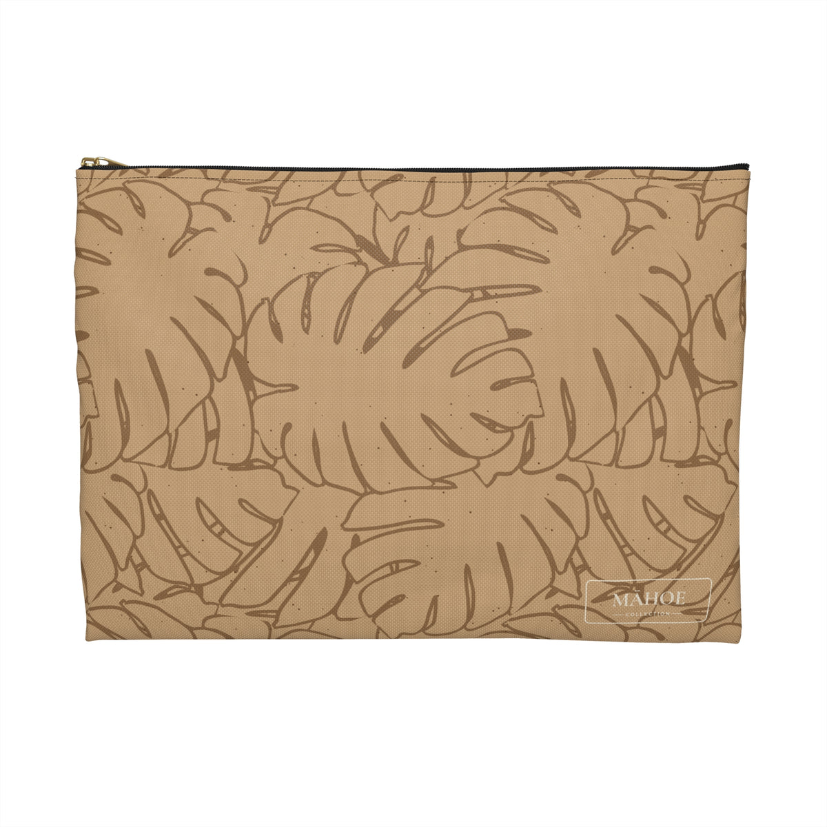Monstera Collection Accessory Pouch- Sand
