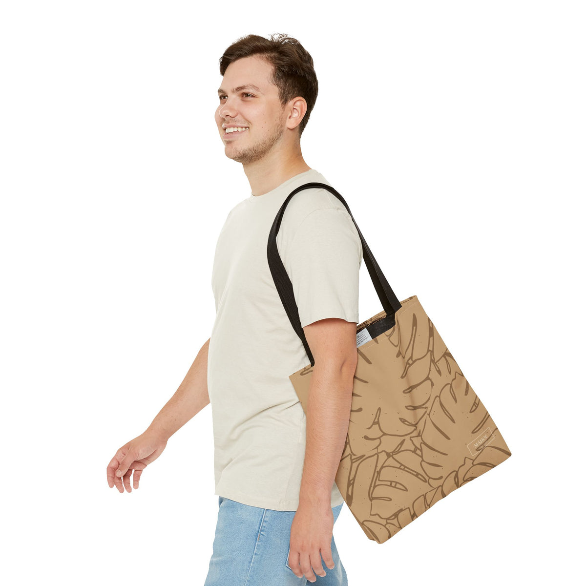 Monstera Canvas Tote- Sand
