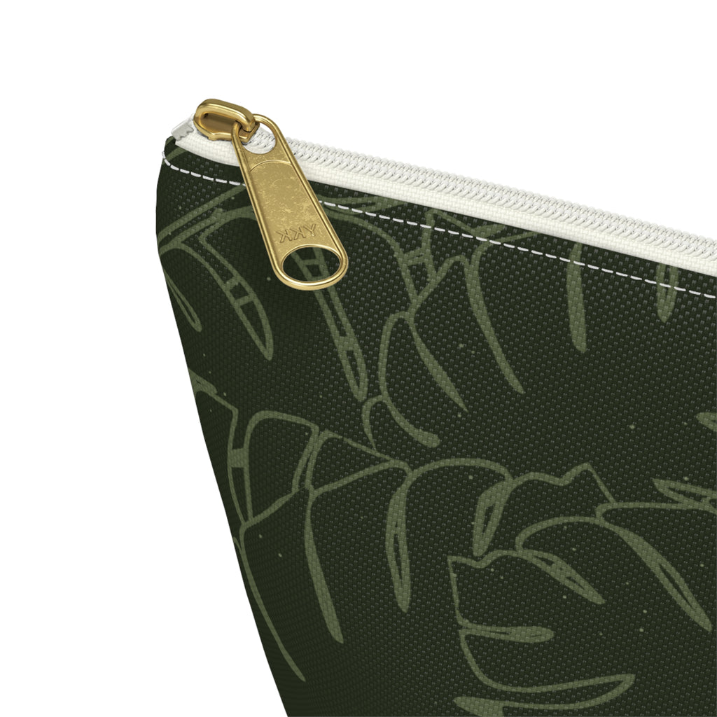 Monstera Everything Pouch- Olive