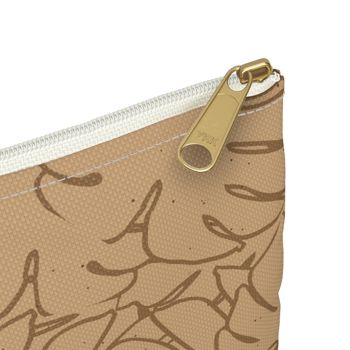 Monstera Collection Accessory Pouch- Sand