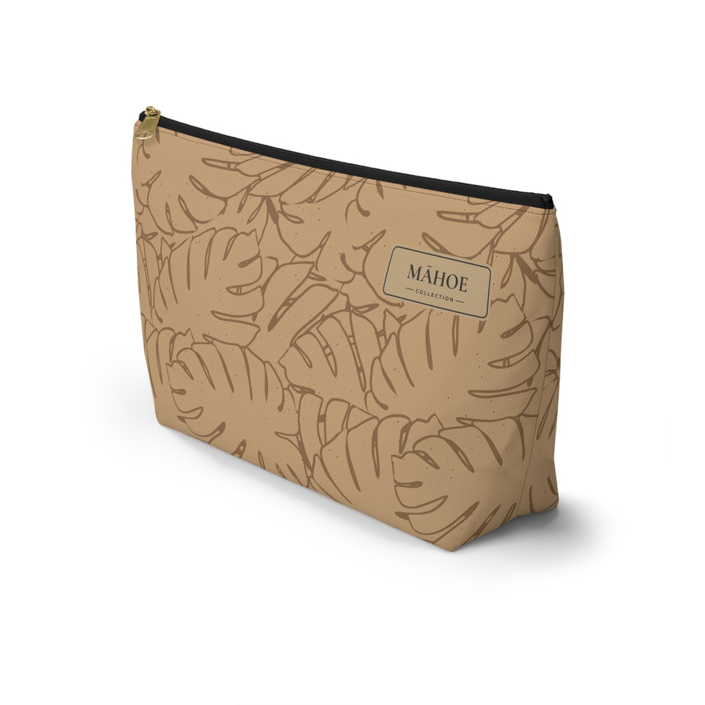 Monstera Everything Pouch- Sand