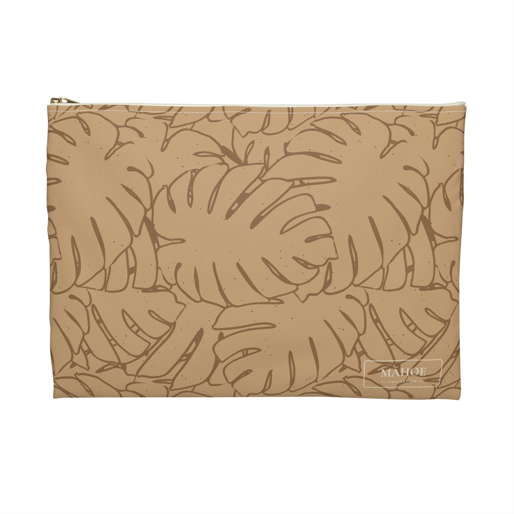 Monstera Collection Accessory Pouch- Sand
