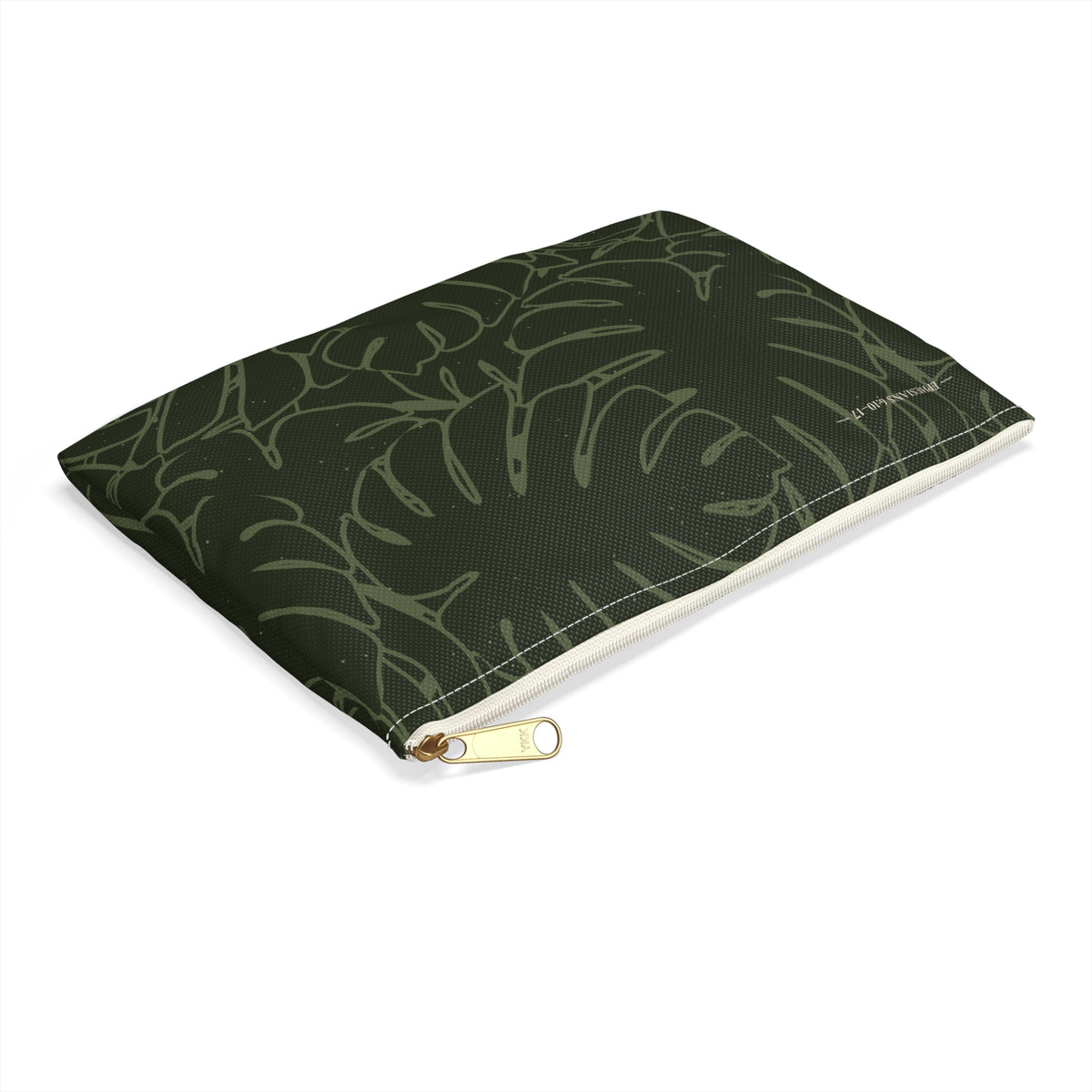 Monstera Collection Accessory Pouch- Olive