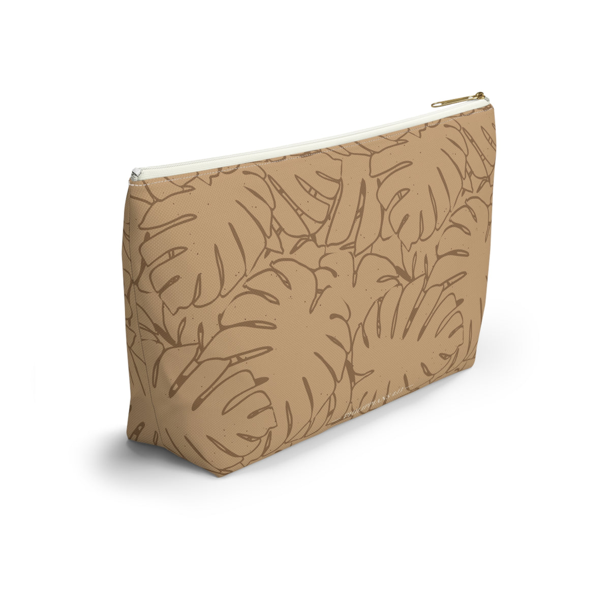 Monstera Everything Pouch- Sand