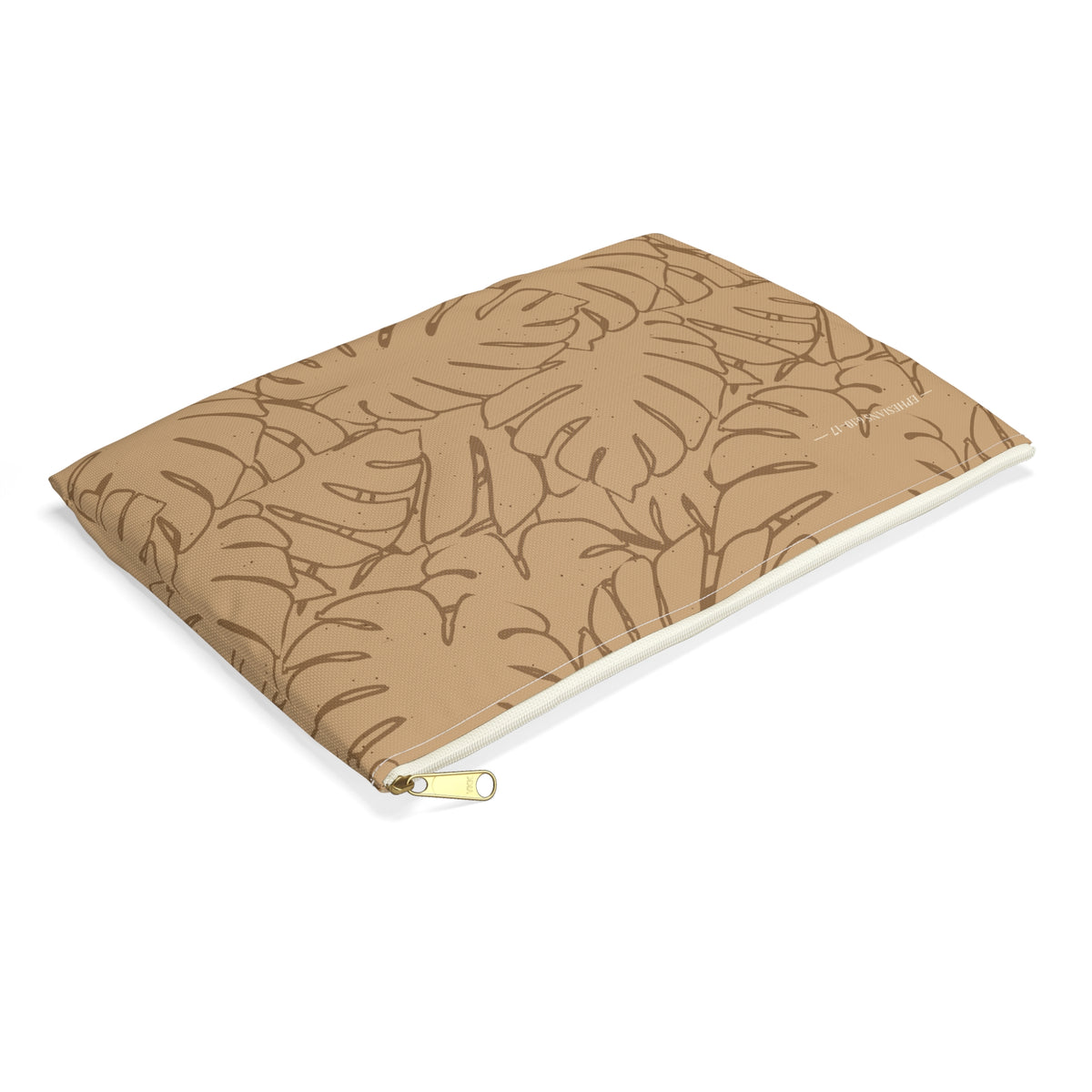 Monstera Collection Accessory Pouch- Sand