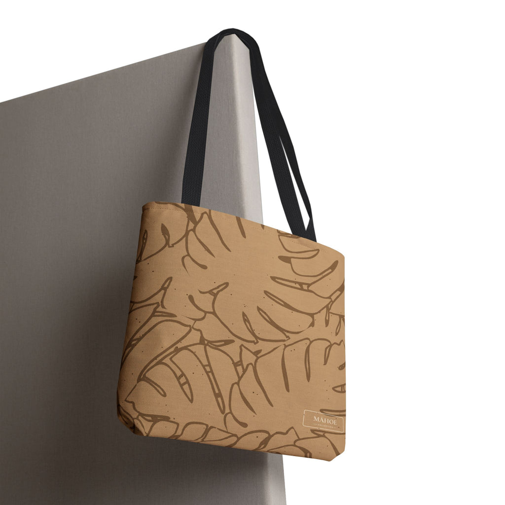 Monstera Canvas Tote- Sand