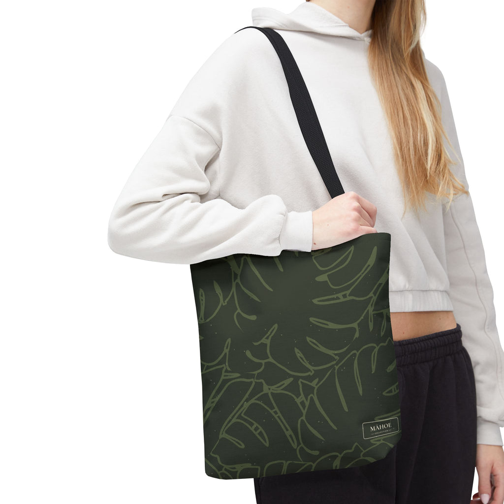 Monstera Canvas Tote- Olive