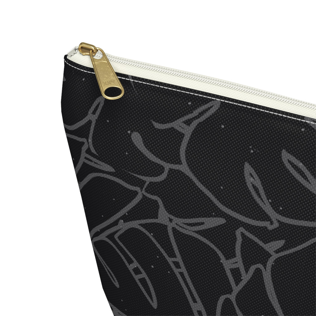 Monstera Everything Pouch- Charcoal