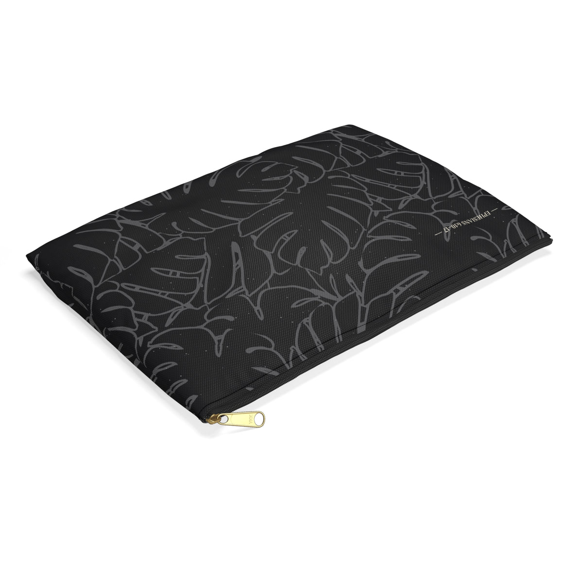 Monstera Collection Accessory Pouch- Charcoal